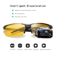 Load image into Gallery viewer, Al-Mg Alloy Pochromic Lens Polarized Men&#39;s Day&amp;Night Vision Driving Sunglasses, Anti-Glare Male Driver Sun Glasses S156