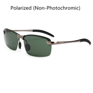 Al-Mg Alloy Pochromic Sunglasses Men Polarized Chameleon Glasses Change Color Sun Glasses Day Night Vision Driving Goggles