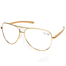 Load image into Gallery viewer, Al-mg Alloy Oversized Pilot Men Reading Glasses +0.75 +1 +1.25 +1.5 +1.75 +2 +2.25 +2.5 +2.75 +3 +3.25 +3.5 +3.75 +4 To +6
