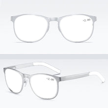 Load image into Gallery viewer, Al-mg Alloy Round Ultralight Reading Glasses +0.75 +1 +1.25 +1.5 +1.75 +2 +2.25 +2.5 +2.75 +3 +3.25 +3.5 +3.75 +4 To +6