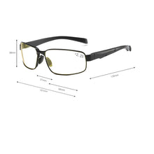Load image into Gallery viewer, Al-mg Alloy Wide Face Men Ultralight Reading Glasses +0.75 +1 +1.25 +1.5 +1.75 +2 +2.25 +2.5 +2.75 +3 +3.25 +3.5 +3.75 +4 To +6