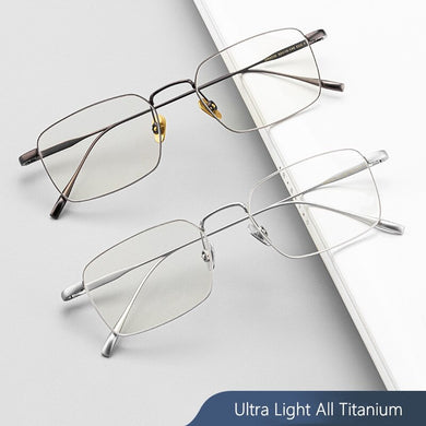 All Titanium Frame Ultra Light Pure Titanium Glasses Frame Square Myopia Glasses Men Titanium Alloy Frame Retro Frames SC10T
