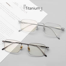 Load image into Gallery viewer, All Titanium Frame Ultra Light Pure Titanium Glasses Frame Square Myopia Glasses Men Titanium Alloy Frame Retro Frames SC10T