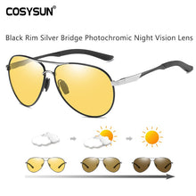 Carica l&#39;immagine nel visualizzatore di Gallery, Occhiali da sole fotocromatici pilota per tutte le stagioni Occhiali da vista polarizzati per la visione notturna da uomo Occhiali da guida Oculos Driver Gafas De Sol