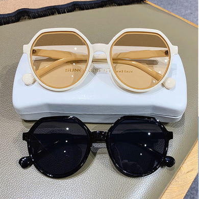 All-match Sunglasses Trending Personality Round Frame Sunglasses Ins Candy Color Big Frame Glasses Accessories