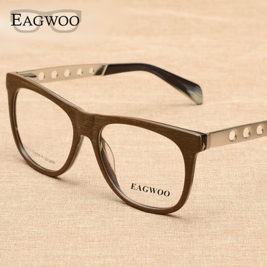 Alloy Acetate Full Rim Vintage Retro Nerd Optical Frame Prescription Eyeglasses Frame Man  Spectacle 9020