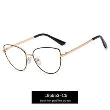 Load image into Gallery viewer, Alloy Eyeglasses Frame for Women Eyewear Full Rim Stylish Cat Eye UV400 Anti-Scratch Dust Proof Anti Radiation Coating Spectacle