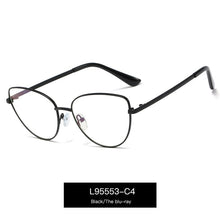Load image into Gallery viewer, Alloy Eyeglasses Frame for Women Eyewear Full Rim Stylish Cat Eye UV400 Anti-Scratch Dust Proof Anti Radiation Coating Spectacle