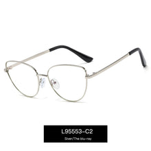 Load image into Gallery viewer, Alloy Eyeglasses Frame for Women Eyewear Full Rim Stylish Cat Eye UV400 Anti-Scratch Dust Proof Anti Radiation Coating Spectacle