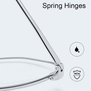 Alloy Frame Glasses Anti-Radiation Anti-Blue Ray Full Rim Spectacles Men and Women Style with Spring Hinges Selling