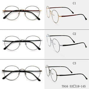 Alloy Glasses Frame Men Women Vintage Round Myopia Optical Frames Prescription Eyeglasses Retro Metal Glasses Frame Eyewear