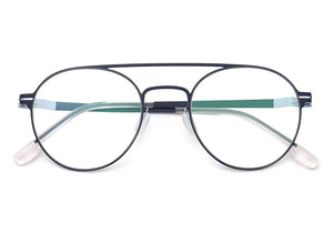 Alloy Glasses Frame Silicone Men Round Optical Prescription Eyeglasses Korea ULTEM Metal Myopia Glasses Frame Eyewear