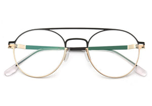 Alloy Glasses Frame Silicone Men Round Optical Prescription Eyeglasses Korea ULTEM Metal Myopia Glasses Frame Eyewear