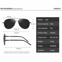 Load image into Gallery viewer, Alloy Men Sunglasses Polarized Aviation Metail Frame Quality Oversized Spring Leg Brand Design Pilot Male Sun Glasses Driving