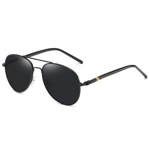Alloy Men Sunglasses Polarized Aviation Metail Frame Quality Oversized Spring Leg Brand Design Pilot Male Sun Glasses Driving