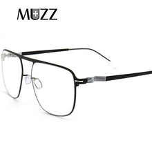 Load image into Gallery viewer, Alloy Myopia Glasses Frame Men Square Optical Prescription Eyeglasses Frame Metal Oversize ULTEM Frame Silicone Eyewear