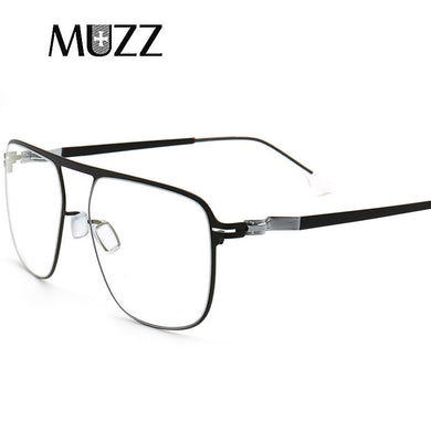 Alloy Myopia Glasses Frame Men Square Optical Prescription Eyeglasses Frame Metal Oversize ULTEM Frame Silicone Eyewear