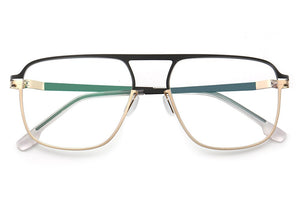 Alloy Myopia Glasses Frame Men Square Optical Prescription Eyeglasses Frame Metal Oversize ULTEM Frame Silicone Eyewear