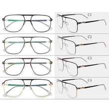 Load image into Gallery viewer, Alloy Myopia Glasses Frame Men Square Optical Prescription Eyeglasses Frame Metal Oversize ULTEM Frame Silicone Eyewear