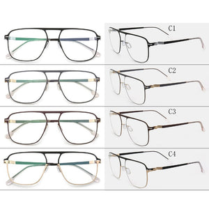 Alloy Myopia Glasses Frame Men Square Optical Prescription Eyeglasses Frame Metal Oversize ULTEM Frame Silicone Eyewear