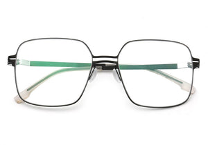 Alloy Optical Glasses Frame Men Oversize Square Prescription Eyeglasses Metal Myopia Glasses Frame 2023 Korea Designer Eyewear