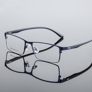 Alloy Optical Glasses Frame Men Ultralight Square Myopia Prescription Eyeglasses 2023 Male Metal Full Screw Eyewear