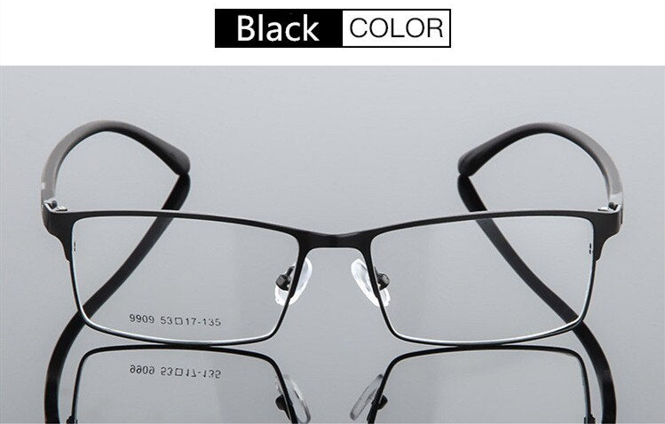 Alloy Optical Glasses Frame Men Ultralight Square Myopia Prescription Eyeglasses 2023 Male Metal Full Screw Eyewear