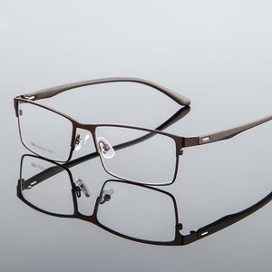Alloy Optical Glasses Frame Men Ultralight Square Myopia Prescription Eyeglasses 2023 Male Metal Full Screw Eyewear