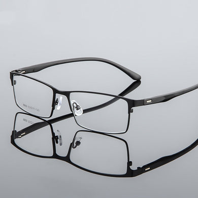Alloy Optical Glasses Frame Men Ultralight Square Myopia Prescription Eyeglasses 2023 Male Metal Full Screw Eyewear