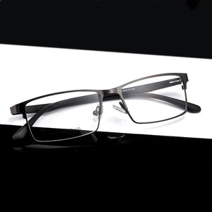 Alloy Optical Glasses Frame Men Ultralight Square Myopia Prescription Eyeglasses 2023 Male Metal Full Screw Eyewear