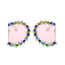 Load image into Gallery viewer, Alloy Oversized Cooling Pearl Sun Glasses Women UV400 2023 Flower Crystal Hip Hop Steampunk Queen Sunglasses   Brand