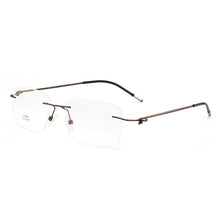Load image into Gallery viewer, Alloy Screwless Rimless Glasses Frame Men Ultralight Square Eyeglasses Myopia Prescription Eye Glass Frameless Man Optical Frame