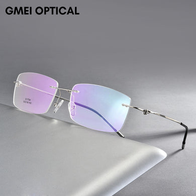 Alloy Screwless Rimless Glasses Frame Men Ultralight Square Eyeglasses Myopia Prescription Eye Glass Frameless Man Optical Frame