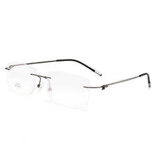 Load image into Gallery viewer, Alloy Screwless Rimless Glasses Frame Men Ultralight Square Eyeglasses Myopia Prescription Eye Glass Frameless Man Optical Frame