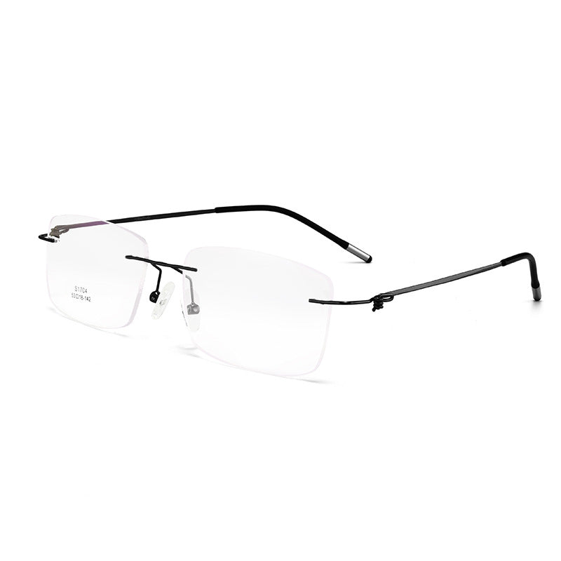 Alloy Screwless Rimless Glasses Frame Men Ultralight Square Eyeglasses Myopia Prescription Eye Glass Frameless Man Optical Frame