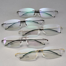 Load image into Gallery viewer, Alloy Screwless Rimless Glasses Frame Men Ultralight Square Eyeglasses Myopia Prescription Eye Glass Frameless Man Optical Frame