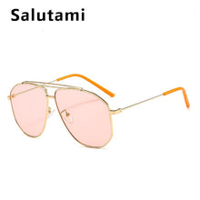 Load image into Gallery viewer, Alloy Square Polygon Sunglasses For Men 2023  Brand Pilot Aviation Sun Glasses Women Retro Pink Clear Oversize Shades