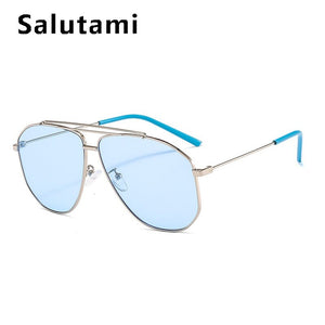Alloy Square Polygon Sunglasses For Men 2023  Brand Pilot Aviation Sun Glasses Women Retro Pink Clear Oversize Shades