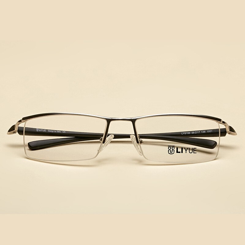 Alloy eyeglasses men Prescription myopia eyewear male Spectacle Frames optical Transparent glasses Frame clear lens eye glasses