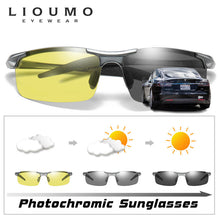 Load image into Gallery viewer, Aluminum Magnesium Frame Photochromic Sunglasses For Men Polarized Sun Glasses Women Driving Goggle lunette de soleil homme