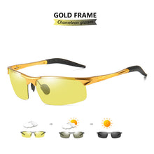 Load image into Gallery viewer, Aluminum Magnesium Frame Photochromic Sunglasses For Men Polarized Sun Glasses Women Driving Goggle lunette de soleil homme
