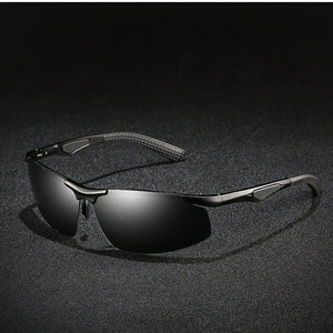 Aluminum Magnesium Men Polarized Sunglasses Aviation HD Driving Sun Glasses Male Sport lunette soleil homme oculos M297 + case