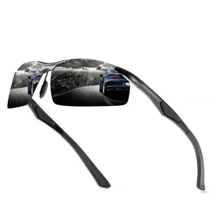 Aluminum Magnesium Men Polarized Sunglasses Aviation HD Driving Sun Glasses Male Sport lunette soleil homme oculos M297 + case
