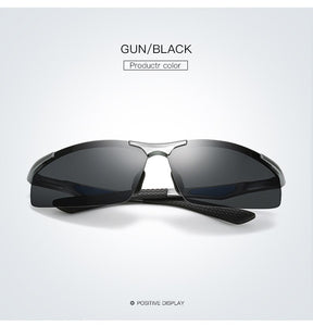 Aluminum Magnesium Men Polarized Sunglasses Aviation HD Driving Sun Glasses Male Sport lunette soleil homme oculos M297 + case