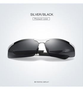 Aluminum Magnesium Men Polarized Sunglasses Aviation HD Driving Sun Glasses Male Sport lunette soleil homme oculos M297 + case