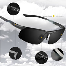 Carica l'immagine nel visualizzatore di Gallery, Aluminum Magnesium Men's Polarized Sun glasses Night Vision Mirror Male Eyewear Sunglasses Goggle Oculos For Men 6502
