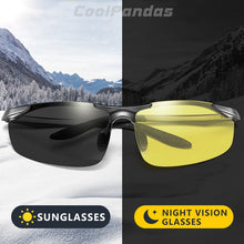 Load image into Gallery viewer, Aluminum Magnesium Pochromic Polarized Sunglasses Men Driving Glasses Day Night Vision Driver Goggles Oculos De Sol Masculino