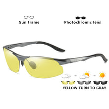 Load image into Gallery viewer, Aluminum Magnesium Pochromic Polarized Sunglasses Men Driving Glasses Day Night Vision Driver Goggles Oculos De Sol Masculino