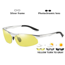 Load image into Gallery viewer, Aluminum Magnesium Pochromic Polarized Sunglasses Men Driving Glasses Day Night Vision Driver Goggles Oculos De Sol Masculino