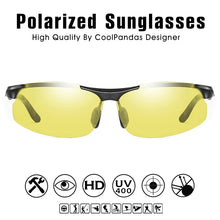 Load image into Gallery viewer, Aluminum Magnesium Pochromic Polarized Sunglasses Men Driving Glasses Day Night Vision Driver Goggles Oculos De Sol Masculino